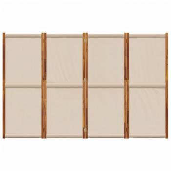 4-tlg. Paravent Taupe 280x180 cm