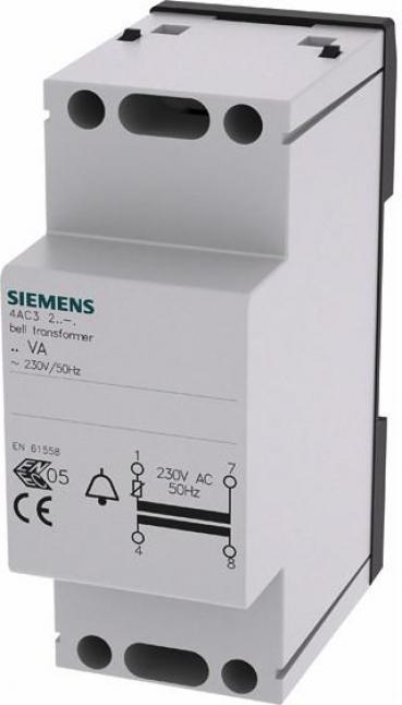 ARDEBO.de Siemens 4AC3208-1 Klingeltransformator, 8VA Primär 230-240V AC (4AC32081)
