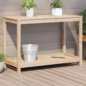 ARDEBO.de - Pflanztisch mit Ablage 108x50x75 cm Massivholz Kiefer