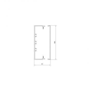 Hager FB6019007030 Leitungsführungskanal mit Geräte/Trennwandeinbauoption PVC FB 60x190mm steingrau