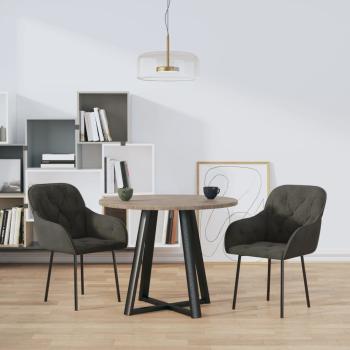 ARDEBO.de - Esszimmerstühle 2 Stk. Dunkelgrau Samt