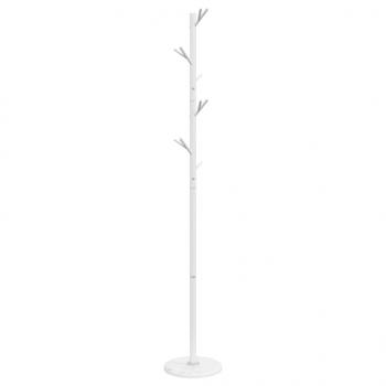 Garderobenständer Weiß 175 cm Pulverbeschichtetes Eisen