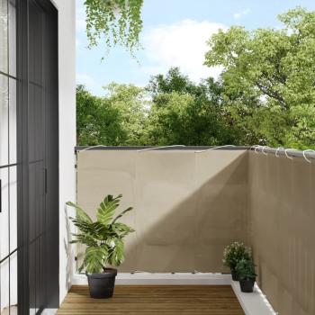 ARDEBO.de - Balkon-Sichtschutz Beige 120x1000 cm 100 % Polyester-Oxford