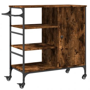 Küchenwagen Räuchereiche 87,5x38,5x84,5 cm Holzwerkstoff