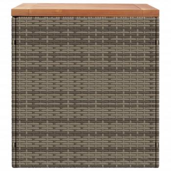 Gartentruhe Grau 110x50x54 cm Poly Rattan Akazienholz