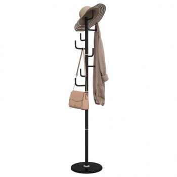 ARDEBO.de - Garderobenständer Schwarz 183 cm Pulverbeschichtetes Eisen