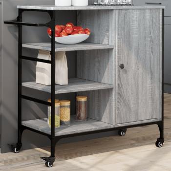 ARDEBO.de - Küchenwagen Grau Sonoma 87,5x38,5x84,5 cm Holzwerkstoff