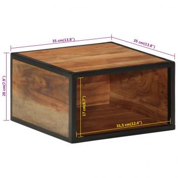Wand-Nachttisch 35x35x20 cm Massivholz Akazie