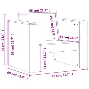 ARDEBO.de - 2-tlg. Garten-Lounge-Set Wachsbraun Massivholz Kiefer