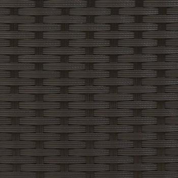 Gartensofa 2-Sitzer mit Dach und Hockern Schwarz Poly Rattan