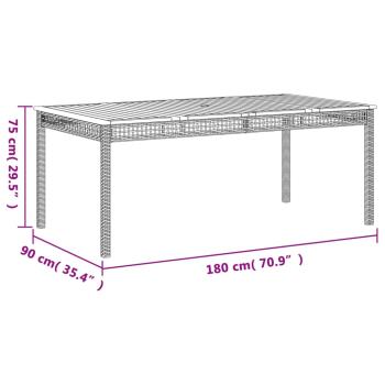 ARDEBO.de - 9-tlg. Garten-Essgruppe mit Kissen Schwarz Poly Rattan