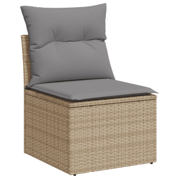 Patio Sofa Set 5-Sitzer Beige and Grey