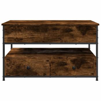 Couchtisch Räuchereiche 85x50x50 cm Holzwerkstoff und Metall