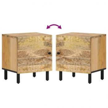 Nachttische 2 Stk. 40x33x46 cm Massivholz Mango