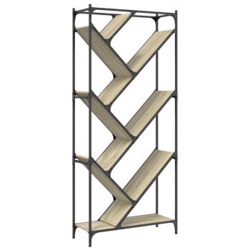 Bücherregal Sonoma-Eiche 79x30x180 cm Holzwerkstoff und Metall