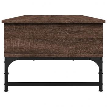 Couchtisch Braun Eichen-Optik 100x50x35 cm Holzwerkstoff Metall