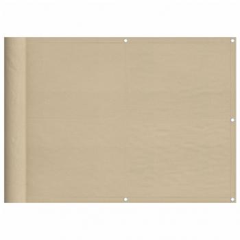 ARDEBO.de - Balkon-Sichtschutz Beige 75x700 cm 100 % Polyester-Oxford