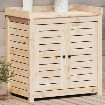 ARDEBO.de - Pflanztisch mit Ablagen 82,5x50x86,5 cm Massivholz Kiefer