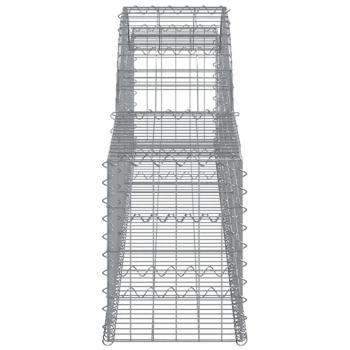 Gabionen mit Hochbogen 7 Stk. 300x30x40/60 cm Verzinktes Eisen