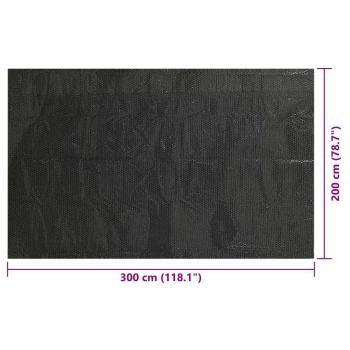 Poolabdeckung Schwarz 300x200 cm PE