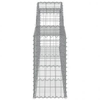 Gabionen mit Hochbogen 20 Stk. 300x30x60/80 cm Verzinktes Eisen