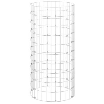 Gabionen-Säule Rund Verzinkter Stahl Ø50x100 cm