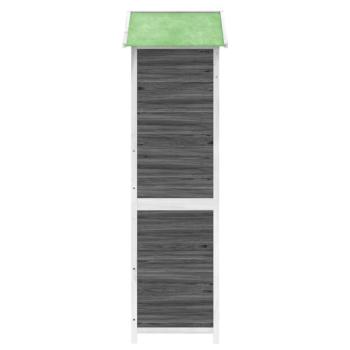 Geräteschuppen Grau 120x53,5x170 cm Massivholz Kiefer