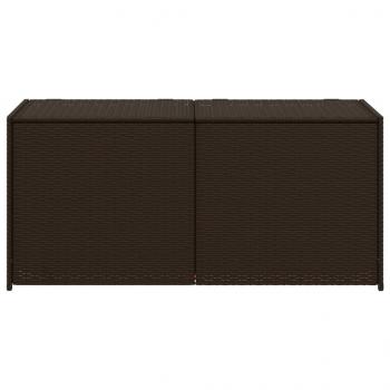 Gartentruhe Braun 283L Poly Rattan