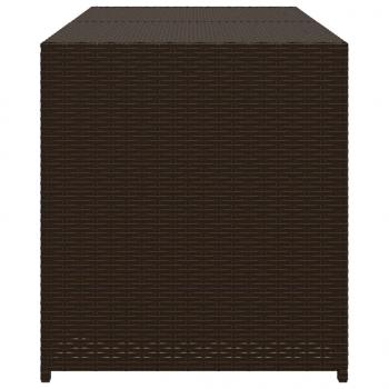 Gartentruhe Braun 283L Poly Rattan
