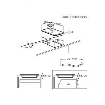 AEG IKB32300CB Autarkes Domino-Induktionskochfeld, 30cm breit, 9 Stufen Regulierung, Rahmenlos, Powerfunktion, Kindersicherung, Topferkennung, Schwarz