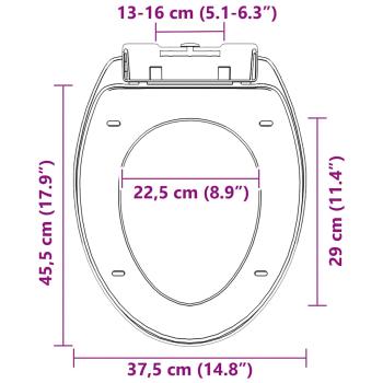 Toilettensitz mit Absenkautomatik und Quick-Release Schwarz