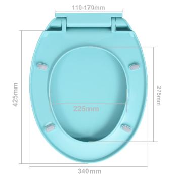 Toilettensitz mit Absenkautomatik Grün Oval