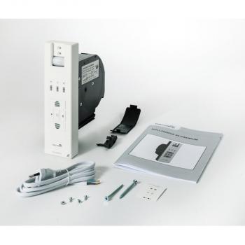 Schellenberg RolloDrive 65 Premium Rollladengurtantrieb, bis 6 m², elektrischer Gurtwickler Unterputz mit Funk, weiß (22767)