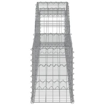Gabionen mit Hochbogen 10 Stk. 300x30x40/60 cm Verzinktes Eisen