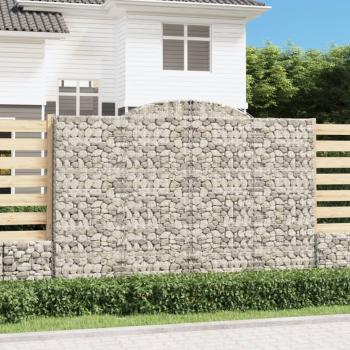ARDEBO.de - Gabionen mit Hochbogen 3 Stk. 300x50x200/220cm Verzinktes Eisen