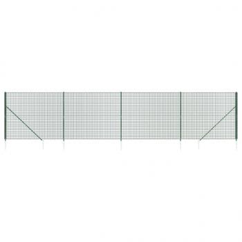 Maschendrahtzaun mit Bodenhülsen Grün 2,2x10 m