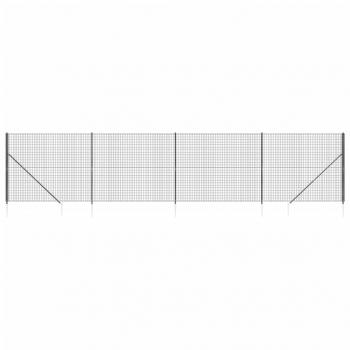 Maschendrahtzaun mit Bodenhülsen Anthrazit 2,2x10 m