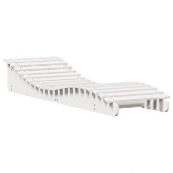 Sonnenliege Weiß 205x60x31,5 cm Massivholz Kiefer