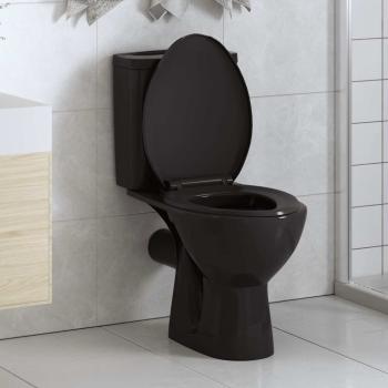 Toilettensitz mit Absenkautomatik und Quick-Release Schwarz