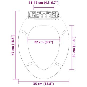 Toilettensitz mit Absenkautomatik und Quick-Release Schwarz