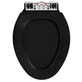 Toilettensitz mit Absenkautomatik und Quick-Release Schwarz