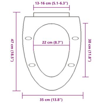 Toilettensitz mit Absenkautomatik und Quick-Release Schwarz