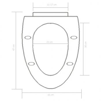 Toilettensitz mit Absenkautomatik und Quick-Release Schwarz