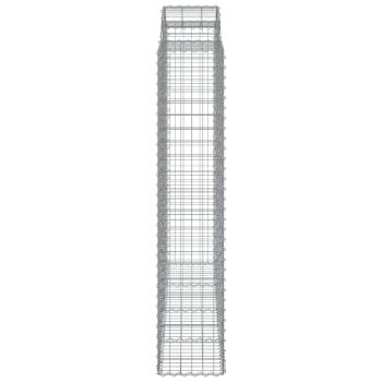 Gabionen mit Hochbogen 6 Stk. 200x50x200/220cm Verzinktes Eisen