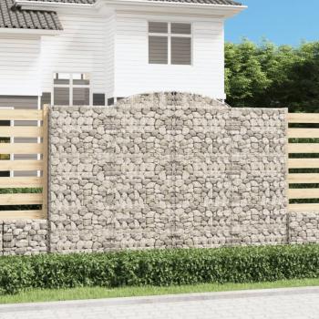 ARDEBO.de - Gabionen mit Hochbogen 4 Stk. 300x50x200/220cm Verzinktes Eisen