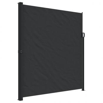 Seitenmarkise Ausziehbar Schwarz 220x500 cm