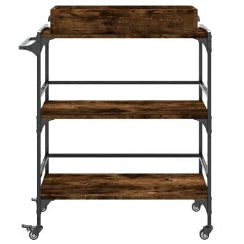 Küchenwagen Räuchereiche 81,5x41x92,5 cm Holzwerkstoff