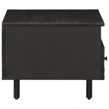 Couchtisch Schwarz 80x54x40 cm Massivholz Mango