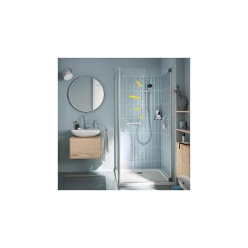 GROHE Precision Feel Thermostat Brausebatterie , Quickfix, 1/2", 3 Strahlarten, chrom (34791001)
