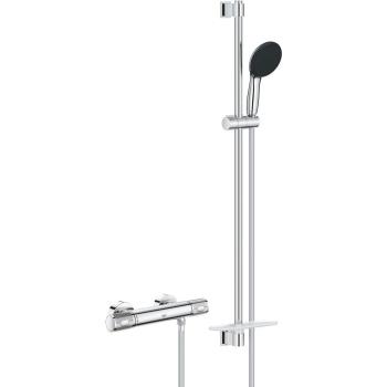 ARDEBO.de GROHE Precision Feel Thermostat Brausebatterie, Quickfix, 1/2", 3 Strahlarten, chrom (34853001)